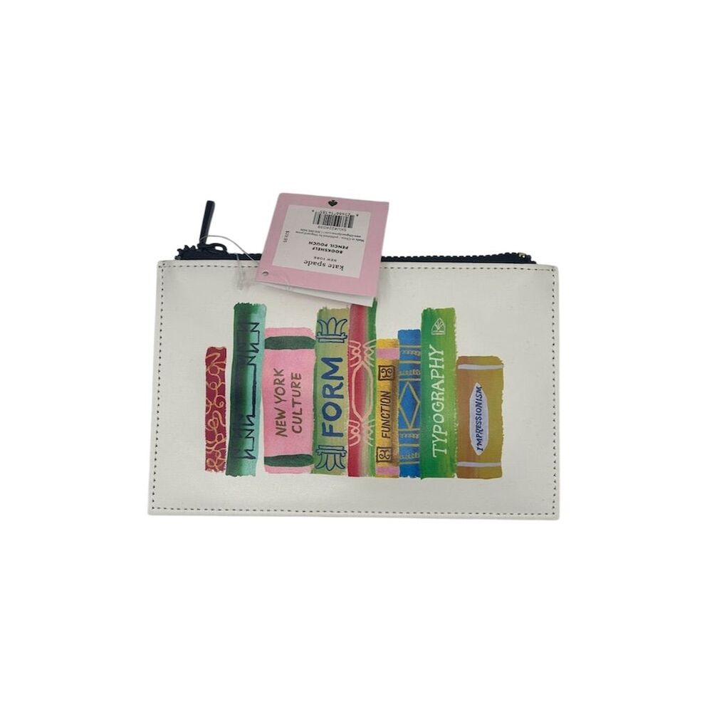 Kate Spade Bookshelf Pencil Pouch with Office Supplies - Picture 3 of 3